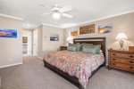 King sized bed.